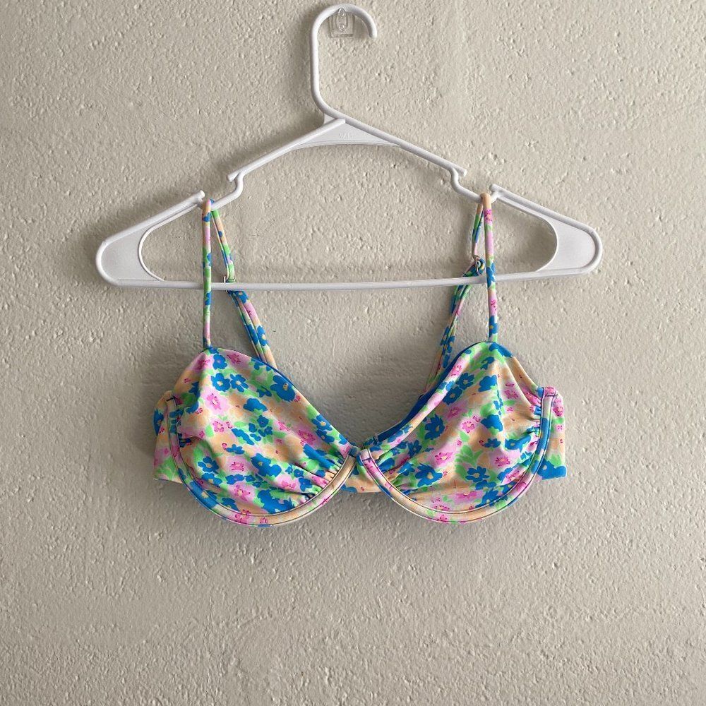 Princess Polly multicolor floral bikini top US Size 6